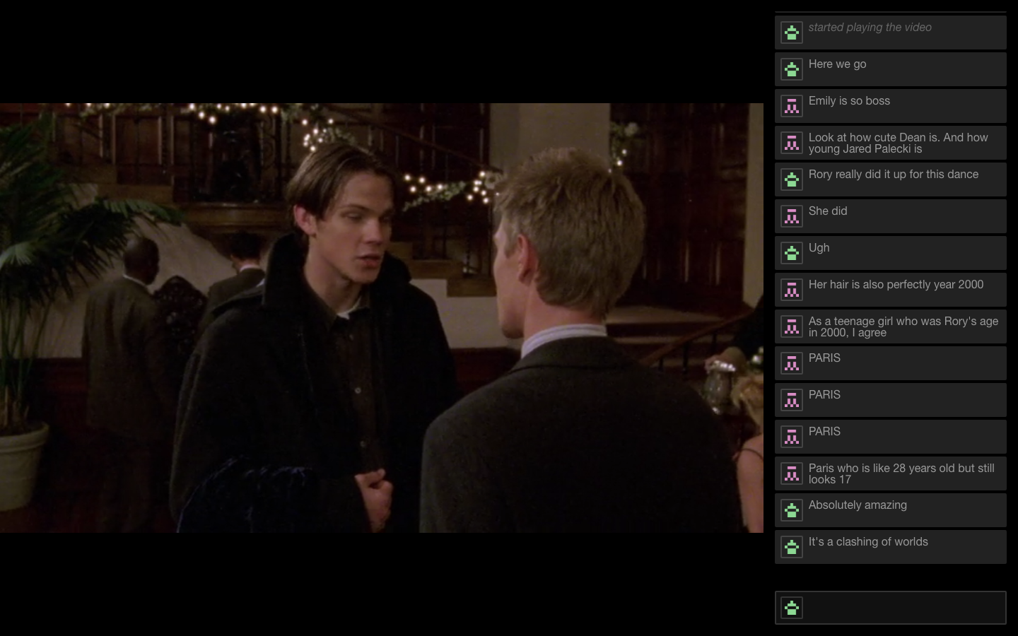 Screenshot of the previous Netflix Party extension design, showcasing the old layout, colors, and functionality before the redesign